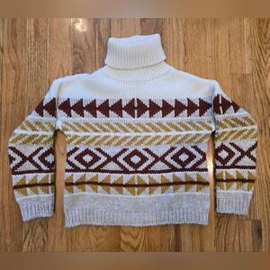 Elsamanda Anthropologie Wool Alpaca Blend Chunky Knit Sweater Womens Sz M
